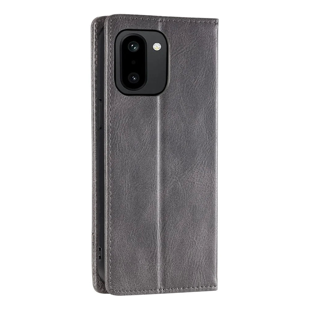 TTUDRCH Style 007 For OnePlus 15R 5G Leather Case RFID Blocking Wallet Stand Phone Cover - Grey - 7