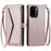 For OnePlus 15R 5G Leather Case with Wrist Strap Wallet Stand Phone Cover - Rose Gold - 1
