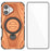 WANLONFENG For iPhone 16  XH Series Kickstand Case with Screen Film, Drop Proof PC TPU Phone Cover - Orange - 1
