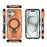 WANLONFENG For iPhone 16  XH Series Kickstand Case with Screen Film, Drop Proof PC TPU Phone Cover - Orange - 3