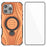 WANLONFENG For iPhone 16 Pro  XH Series Kickstand Case with Screen Film, Drop Proof PC TPU Phone Cover - Orange - 1