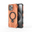 WANLONFENG For iPhone 16 Pro  XH Series Kickstand Case with Screen Film, Drop Proof PC TPU Phone Cover - Orange - 2