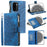 For OnePlus 15R 5G Wallet Case Mandala Flower Pattern PU Leather Phone Cover with Wrist Strap - Blue - 1