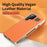 For ZTE nubia RedMagic 11 Pro 5G  /  11 Pro+ 5G Case Magnetic Frame Front Tempered Glass Leather PC Back Phone Cover - Orange - 3