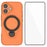 WANLONFENG For iPhone 16 Case with Tempered Glass  JH Series PC TPU Kickstand Phone Cover - Orange - 1