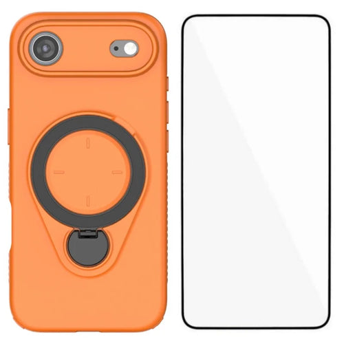 WANLONFENG For iPhone Air Case with Tempered Glass  JH Series PC TPU Kickstand Phone Cover - Orange - 1