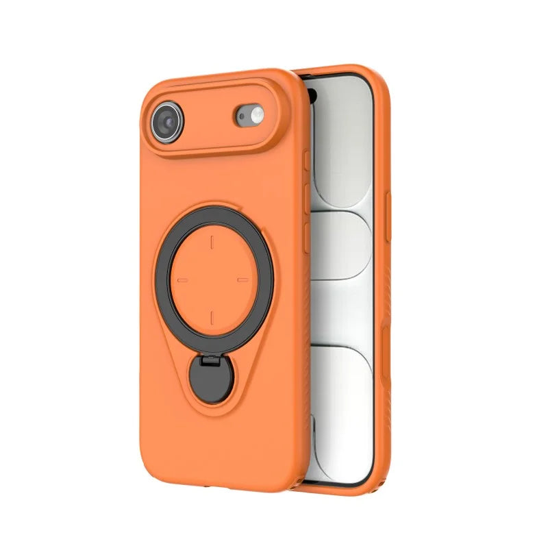 WANLONFENG For iPhone Air Case with Tempered Glass  JH Series PC TPU Kickstand Phone Cover - Orange - 2