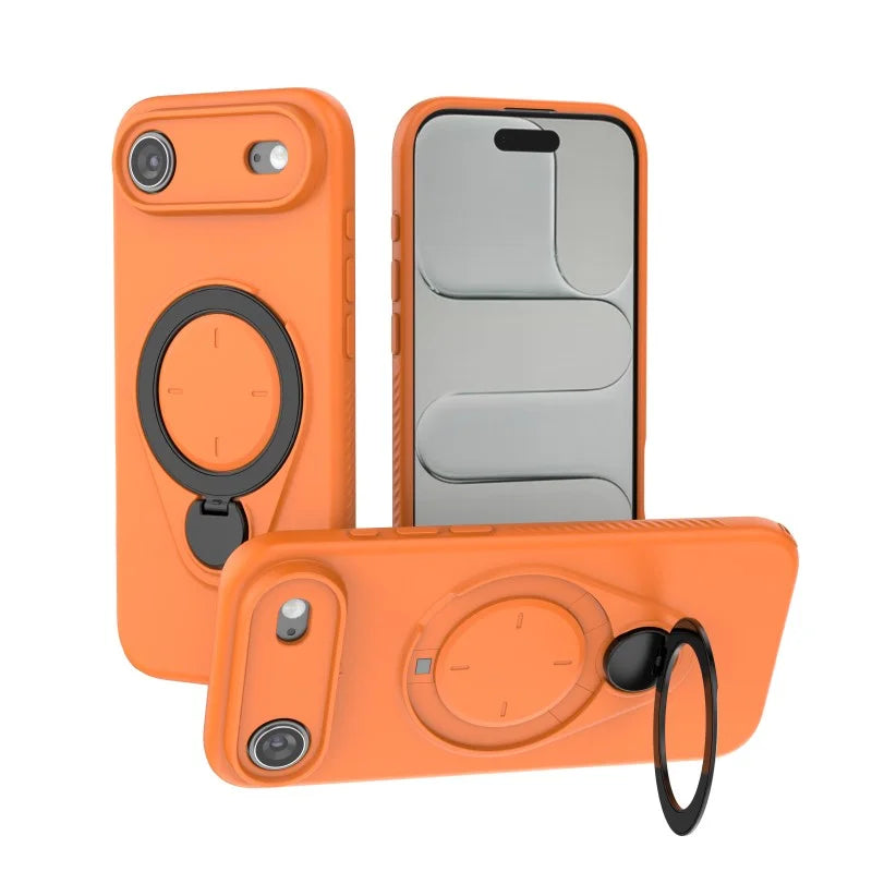 WANLONFENG For iPhone Air Case with Tempered Glass  JH Series PC TPU Kickstand Phone Cover - Orange - 4