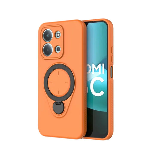 WANLONFENG For Xiaomi Redmi 15C 4G (Global) (171mm) Case with Tempered Glass  JH Series PC TPU Kickstand Phone Cover - Orange - 2