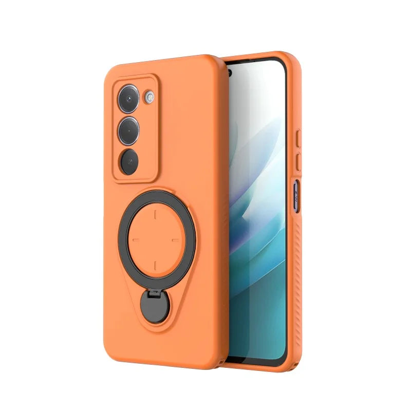 WANLONFENG For Xiaomi Redmi 15 5G (Global) (169mm) Case with Tempered Glass  JH Series PC TPU Kickstand Phone Cover - Orange - 2