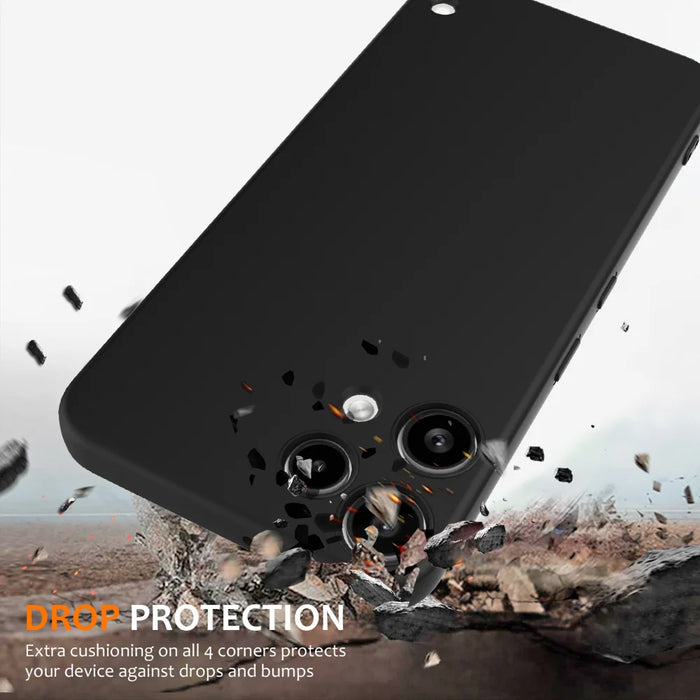 For Nothing Phone (3a) Lite 5G Magnetic Case Anti-Drop Liquid Silicone Phone Cover - Black - 2