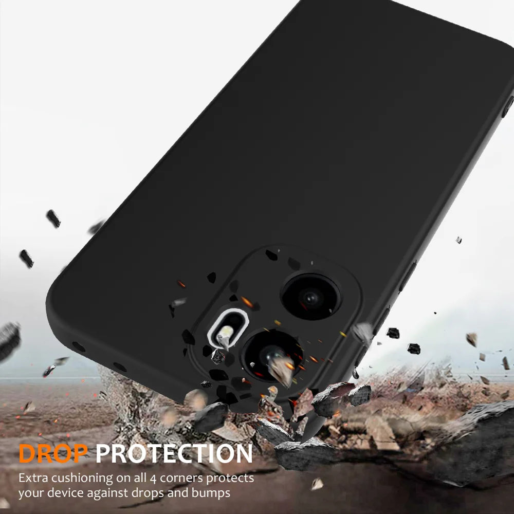 For OnePlus Ace 6 5G / OnePlus Ace 6T 5G / OnePlus 15R 5G Magnetic Case Anti-Drop Liquid Silicone Phone Cover - Black - 2
