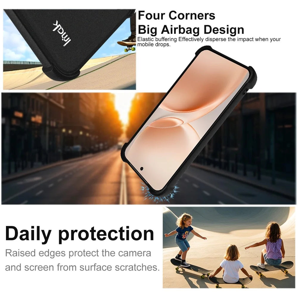 IMAK For vivo X300 FE 5G / S50 Pro mini 5G Case TPU Phone Cover Airbag Shockproof Protection - Matte Black - 3