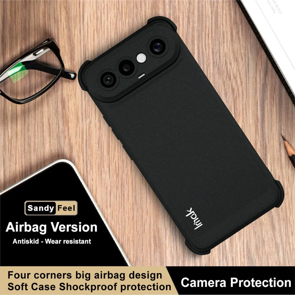 IMAK For vivo X300 FE 5G / S50 Pro mini 5G Case TPU Phone Cover Airbag Shockproof Protection - Matte Black - 6