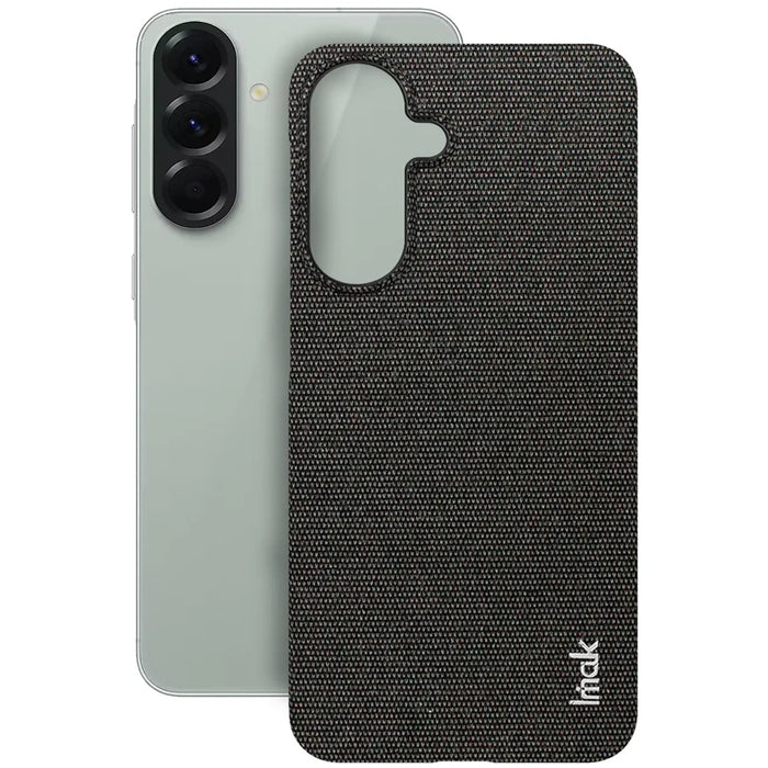IMAK Ruiyi Series for Samsung Galaxy A37 5G Case Fabric Texture Leather + PC Phone Back Cover - Black - 4