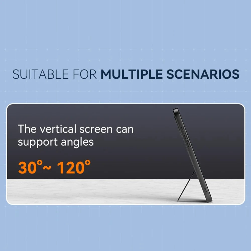 For Samsung Galaxy S26 Ultra Magnetic Case Foldable Kickstand PC TPU Phone Cover - Black - 3