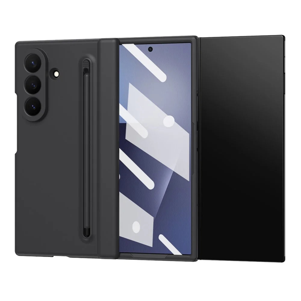For Samsung Galaxy Z TriFold 5G Case PC Phone Back Cover with Stylus and Tempered Glass Film - Black - 3