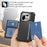 For OnePlus 15 5G Case with Card Holder PU Leather + TPU Phone Back Cover - Black - 5