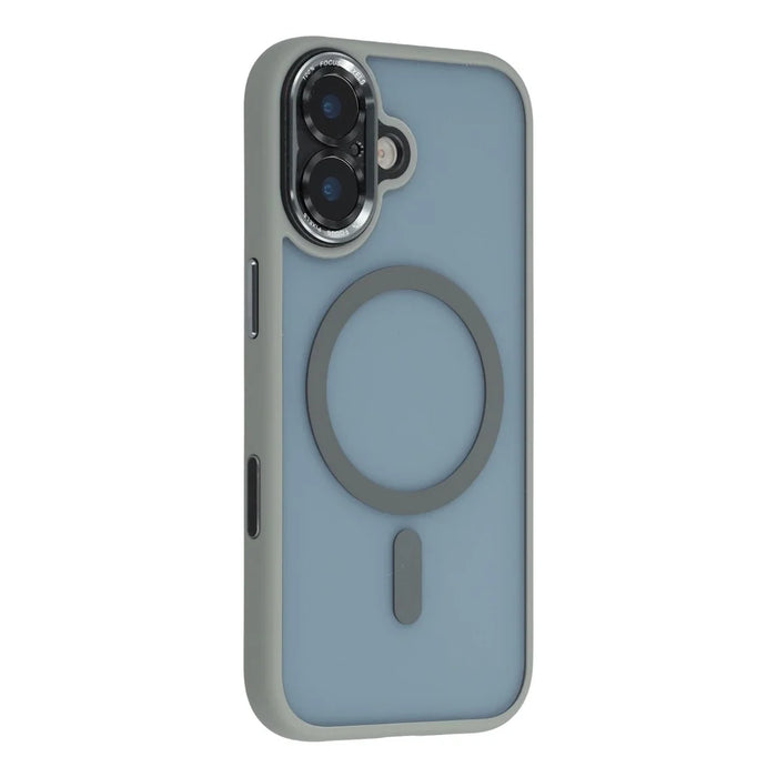 For iPhone 17 Case Compatible with MagSafe TPU + Acrylic Hybrid Phone Shell - Grey - 1