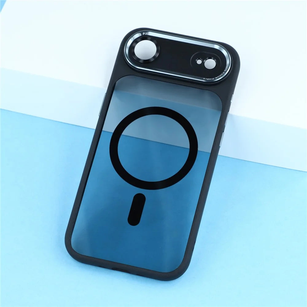 For iPhone Air Case Compatible with MagSafe TPU + Acrylic Hybrid Phone Shell - Black - 6