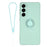 For Samsung Galaxy S26 Silicone Case with Strap Ring Kickstand Phone Cover - Mint Green - 1