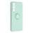 For Samsung Galaxy S26 Silicone Case with Strap Ring Kickstand Phone Cover - Mint Green - 3