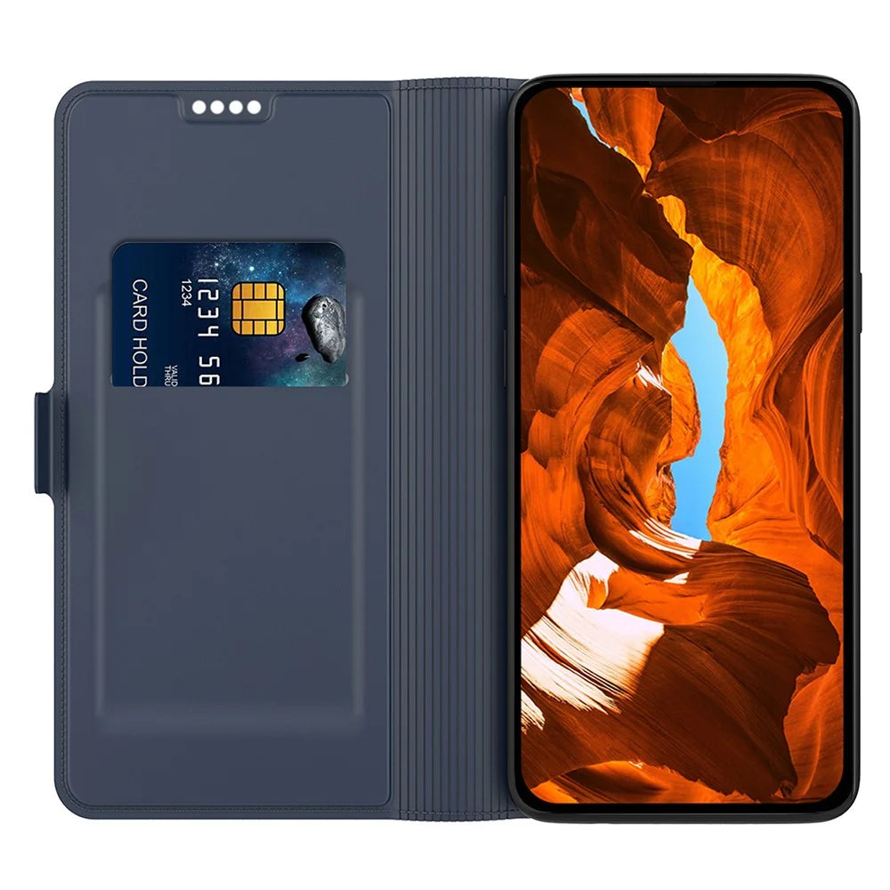 For Nothing Phone (3a) Lite 5G Case Shockproof TPU Inner Shell Leather Phone Cover Card Slot - Blue - 2