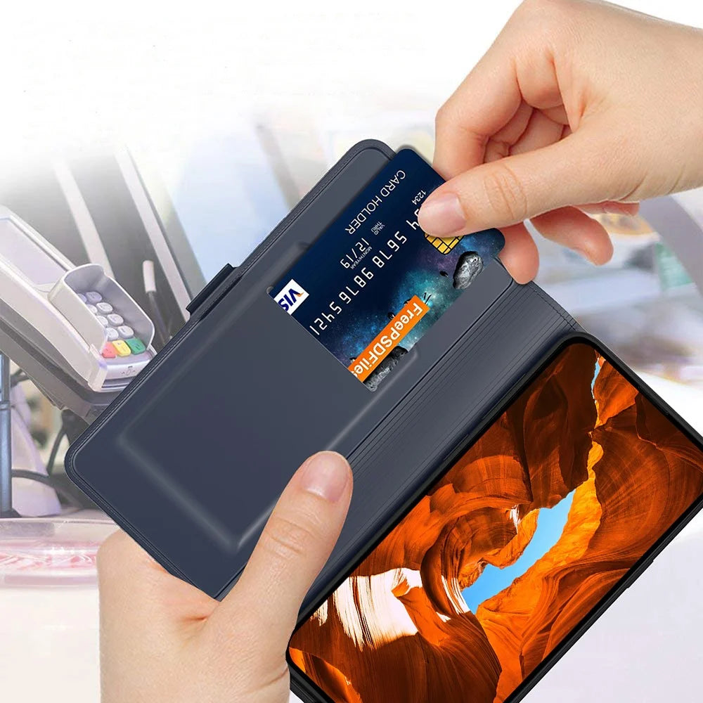 For Nothing Phone (3a) Lite 5G Case Shockproof TPU Inner Shell Leather Phone Cover Card Slot - Blue - 4