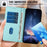 For Samsung Galaxy A36 5G Stand Case Tree-and-Cat Pattern PU Leather Wallet Protective Phone Cover with Wrist Strap - Light Green - 7