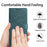 Stand Case For Samsung Galaxy A08 5G / A08 4G / A07 4G Tree-and-Cat Pattern PU Leather Wallet Protective Phone Cover with Wrist Strap - Blackish Green - 6