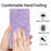 For Samsung Galaxy A37 5G Stand Case Tree-and-Cat Pattern PU Leather Wallet Protective Phone Cover with Wrist Strap - Purple - 6