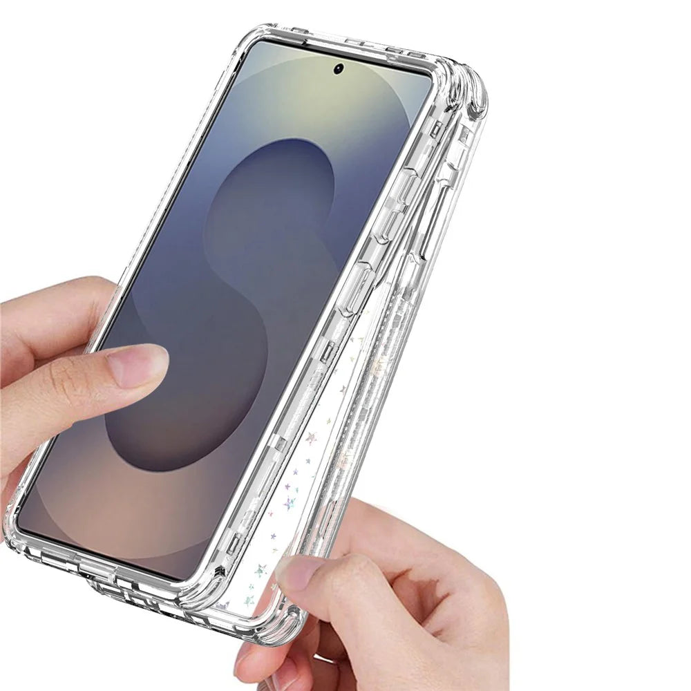 For Samsung Galaxy S26 Ultra Case Precise Cutouts Acrylic TPU Clear Phone Cover with Laser-printed Film - Stars - 3