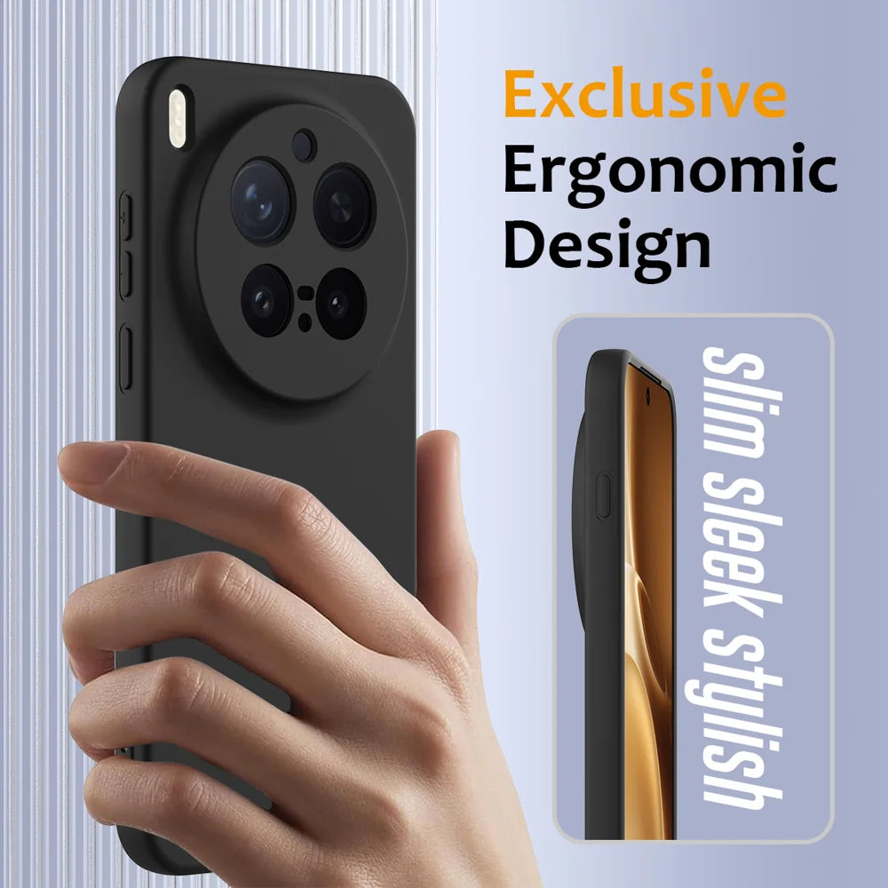 For vivo X300 Pro 5G Magnetic Case Anti-Drop Liquid Silicone Phone Cover with Lanyard - Black - 4