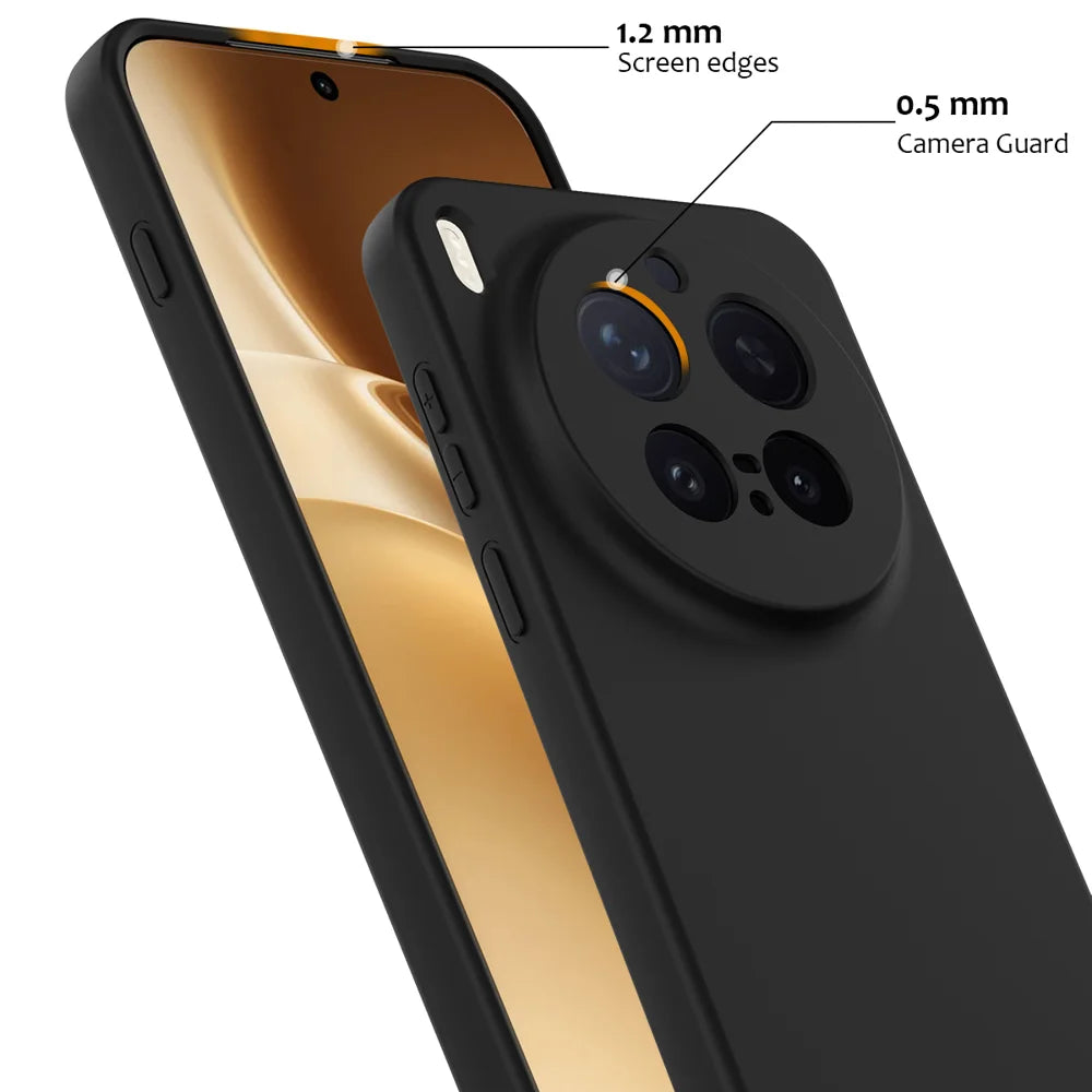 For vivo X300 Pro 5G Magnetic Case Anti-Drop Liquid Silicone Phone Cover with Lanyard - Black - 6