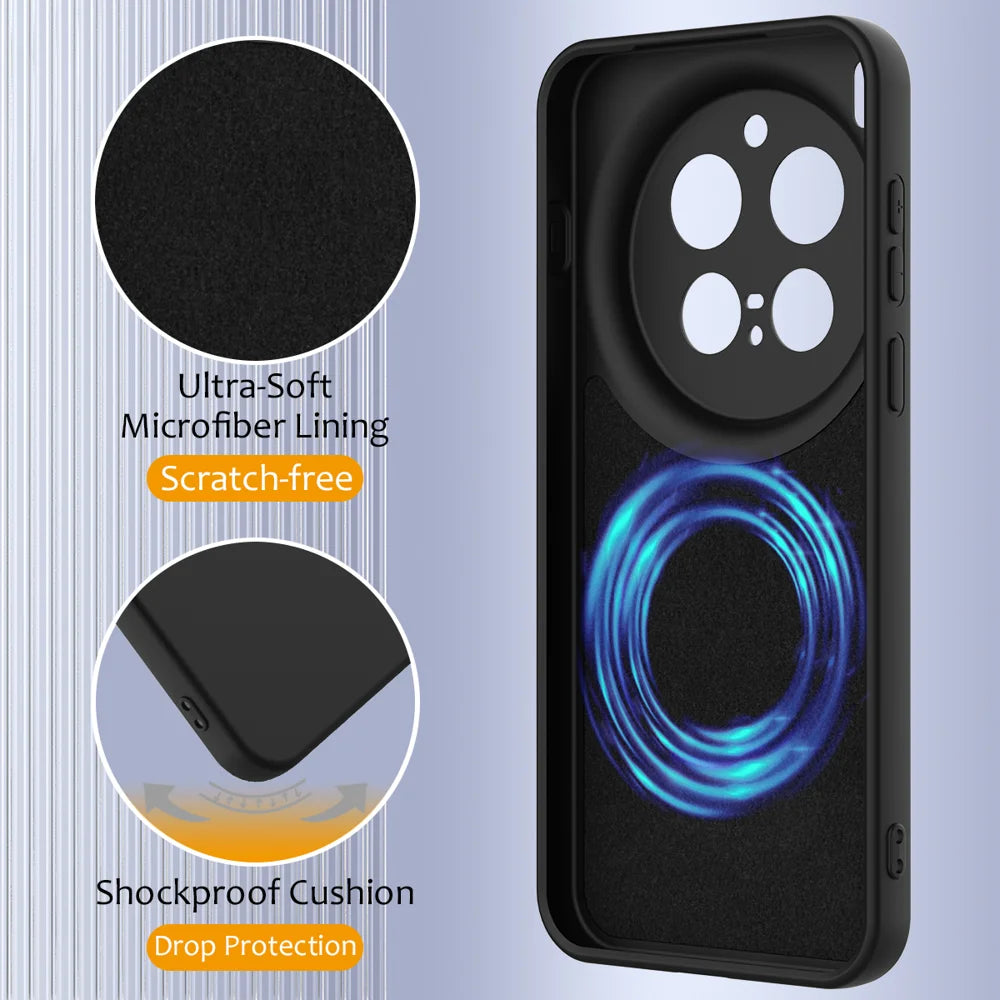 For vivo X300 Pro 5G Magnetic Case Anti-Drop Liquid Silicone Phone Cover with Lanyard - Black - 7