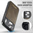 CASEME ME80 Series For iPhone 18 Pro Max / 17 Pro Max Magnetic Case RFID Blocking Leather PC TPU Phone Cover with Detachable Wallet - Coffee - 7