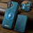 CASEME For iPhone 16 Plus Magnetic Case  ME80 Series Leather PC TPU Phone Cover with Detachable Wallet - Green - 2