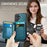 CASEME For iPhone 16 Plus Magnetic Case  ME80 Series Leather PC TPU Phone Cover with Detachable Wallet - Green - 4