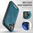 CASEME For iPhone 16 Plus Magnetic Case  ME80 Series Leather PC TPU Phone Cover with Detachable Wallet - Green - 7