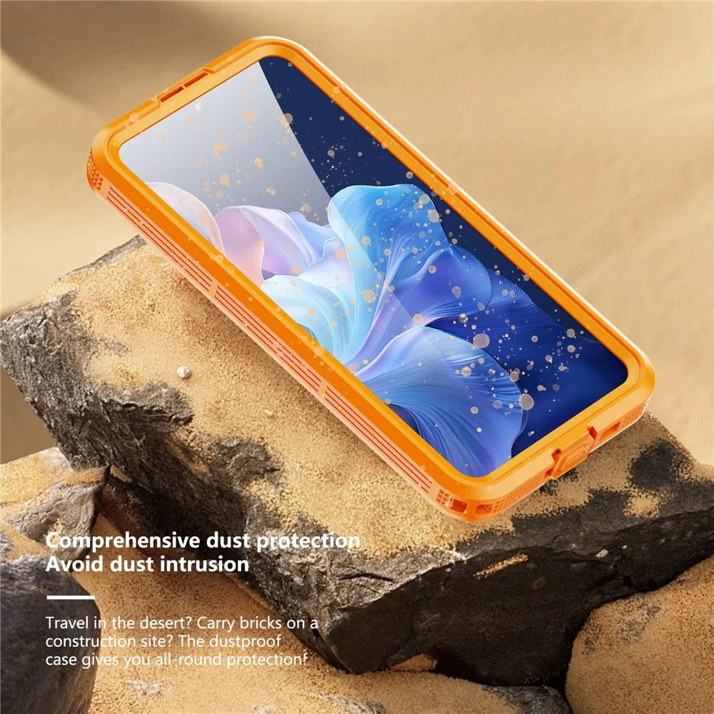 REDPEPPER For Samsung Galaxy S26+ IP68 Waterproof Case Clear Magnetic Phone Cover - Orange - 4