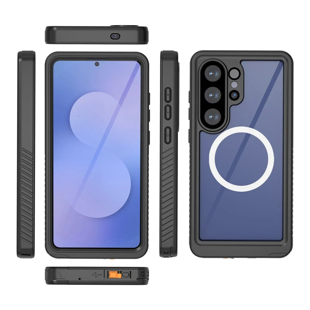 REDPEPPER FS Series For Samsung Galaxy S26 Ultra IPX8 Waterproof Case PC TPU PET Clear Magnetic Phone Cover - 3