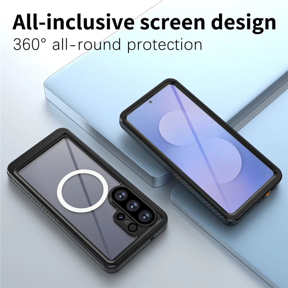REDPEPPER FS Series For Samsung Galaxy S26 Ultra IPX8 Waterproof Case PC TPU PET Clear Magnetic Phone Cover - 6