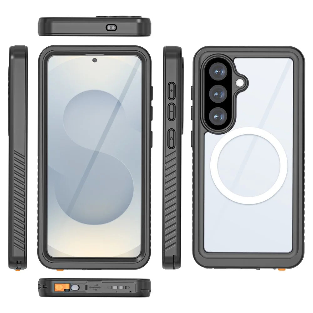 REDPEPPER FS Series For Samsung Galaxy S26 IPX8 Waterproof Case PC TPU PET Clear Magnetic Phone Cover - 3