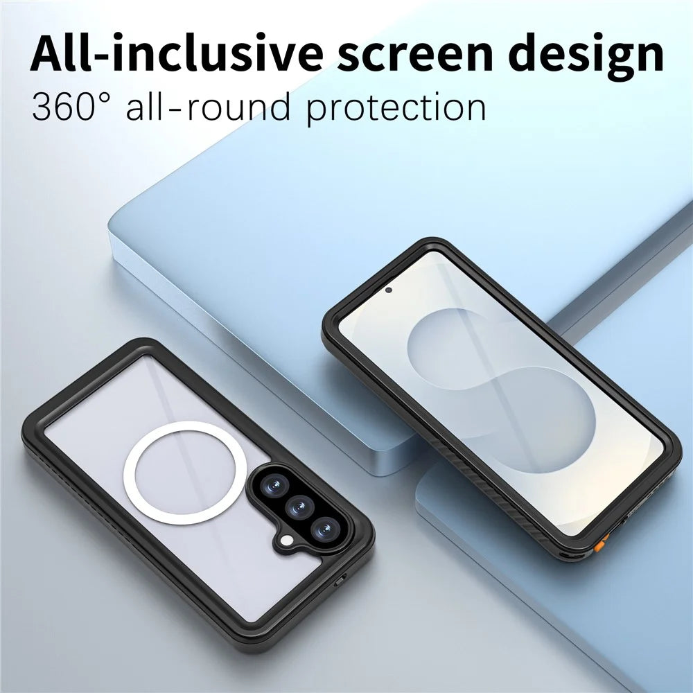 REDPEPPER FS Series For Samsung Galaxy S26 IPX8 Waterproof Case PC TPU PET Clear Magnetic Phone Cover - 7