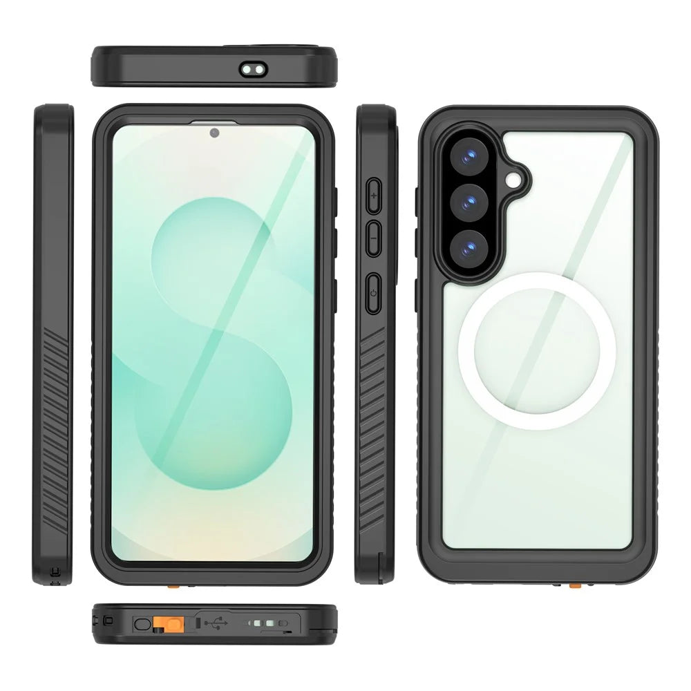REDPEPPER FS Series For Samsung Galaxy S26+ IPX8 Waterproof Case PC TPU PET Clear Magnetic Phone Cover - 3