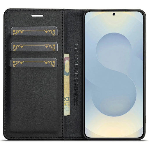 LC.IMEEKE For Samsung Galaxy A37 5G Wallet Case Carbon Fiber Texture Leather Phone Cover - Horizontal Stripe - 2