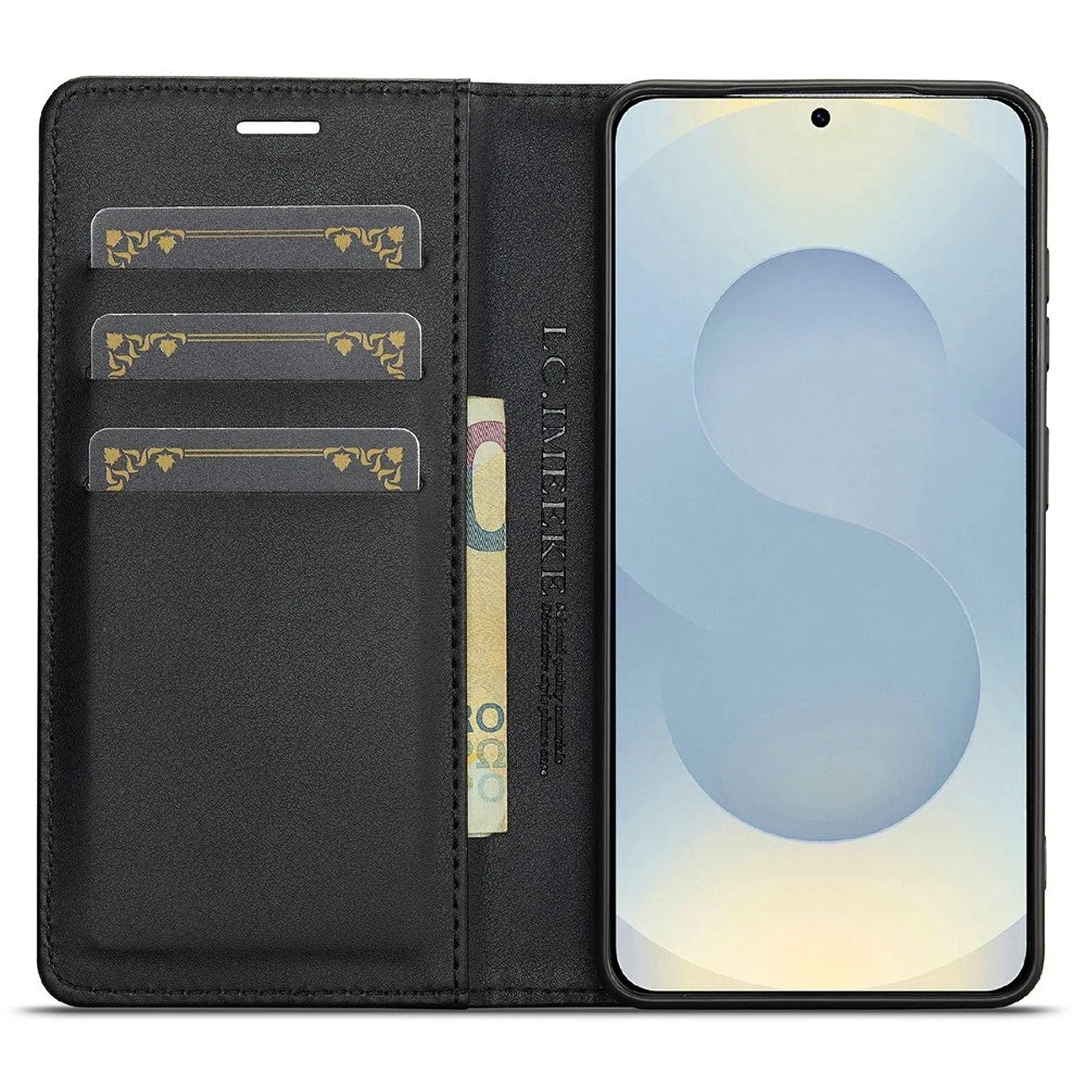 LC.IMEEKE For Samsung Galaxy A57 5G Wallet Case Carbon Fiber Texture Leather Phone Cover - Horizontal Stripe - 2