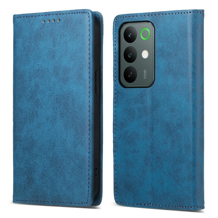 For Realme C85 Pro 4G Wallet Case RFID Blocking PU Leather Phone Cover - Blue - 1