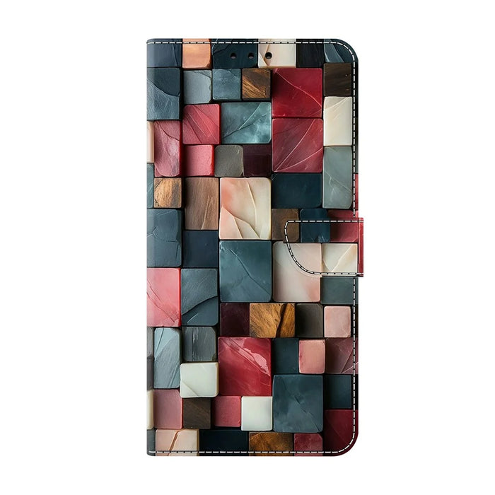 For Samsung Galaxy A57 5G Wallet Case Foldable Stand Pattern Printing Leather Flip Phone Cover - Colorful Brick Pattern - 7