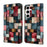 For Samsung Galaxy S25 FE Wallet Case Foldable Stand Pattern Printing Leather Flip Phone Cover - Colorful Brick Pattern - 1